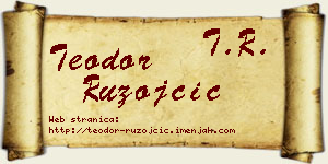 Teodor Ružojčić vizit kartica
